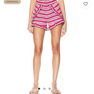 Patbo Striped Crochet Shorts